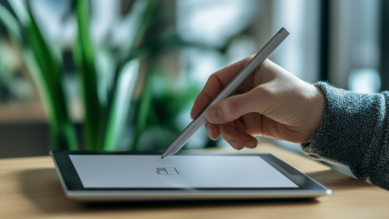 Surfaceを操作している画像