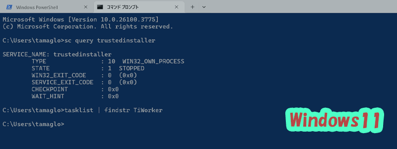 Windows Modules Installer Worker が重いときの解説を行う画像