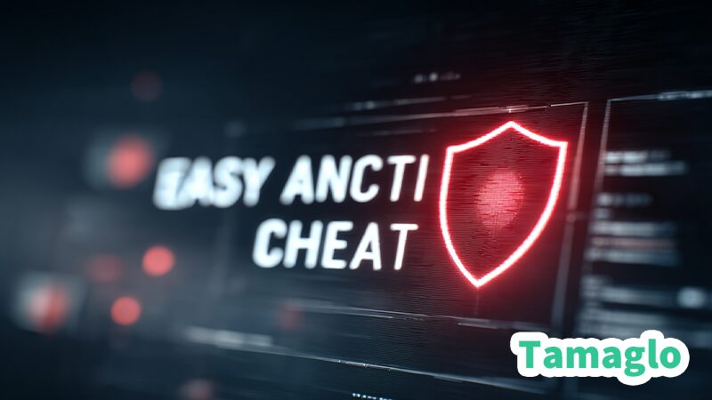 Easy Anti-Cheatのロゴをモチーフにしたセキュリティ保護のイメージイラスト