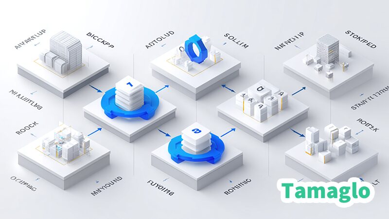 バックアップ→適用→検証→段階展開の4ステップを示すプロセス図